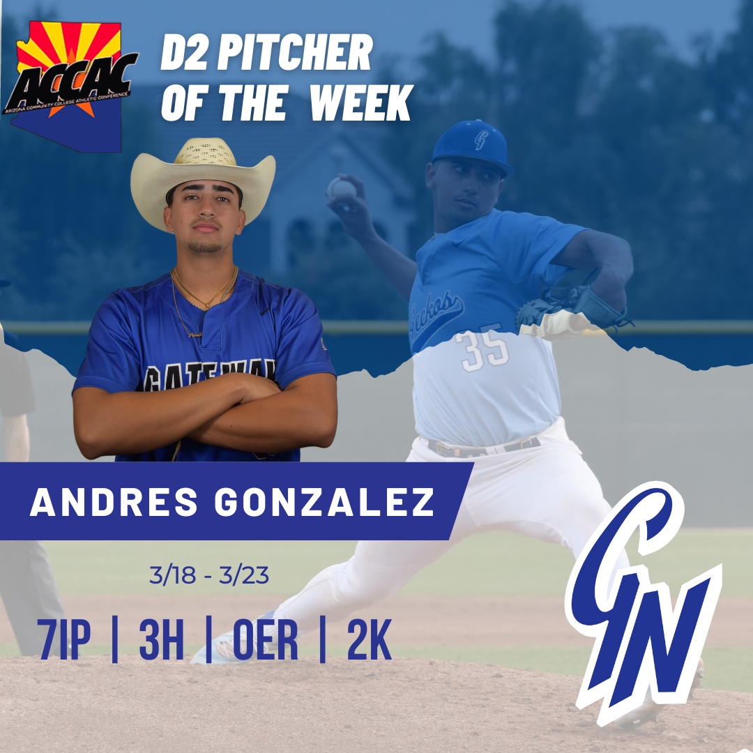 Gonzalez Gets Week 8 ACCAC D2 Pitcher of the Week